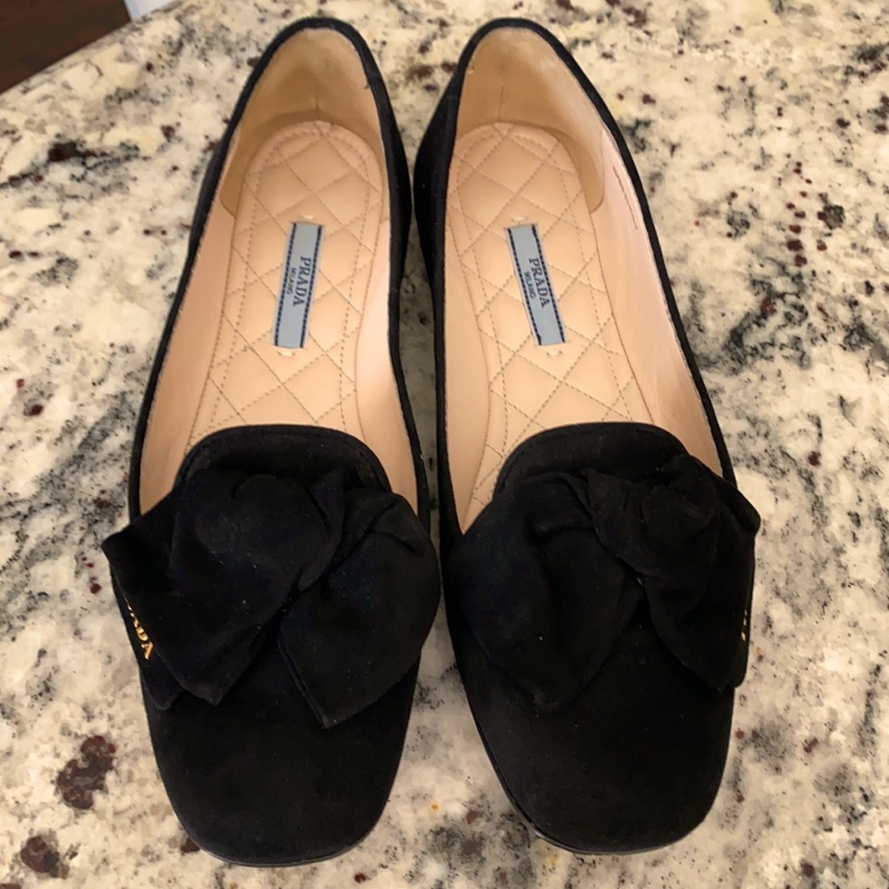 Prada Flat Suede Shoes